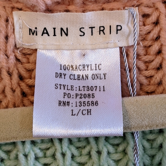 NWT Main Strip Distressed Striped Sweater Size Large - Picture 4 of 4